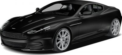 Aggressive front grille and sleek aerodynamic side profile of a luxury sports coupe
