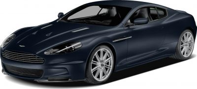 Sleek front and side view of a luxury sports coupe with aerodynamic design and distinctive grille.