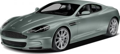 Front grille and aerodynamic side design of luxury coupe