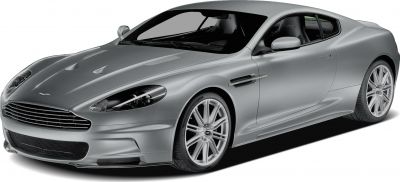 Silver luxury sports coupe with aerodynamic design and multi-spoke wheels