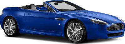 Convertible luxury sports car with alloy wheels and sharp headlights