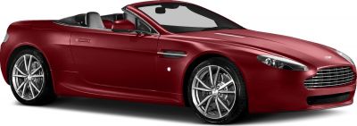 Red convertible sports car with sleek alloy wheels and open-top design
