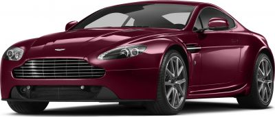 Front view of a sporty coupe with distinctive grille and integrated headlights