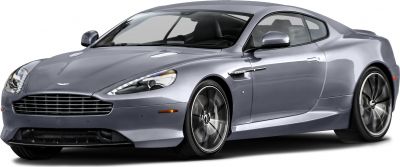 Silver luxury coupe with aerodynamic front and sporty alloy wheels