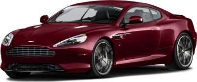 Burgundy sports coupe front three-quarter view with alloy wheels