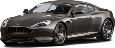 Front and side view of sleek luxury coupe with aerodynamic design and alloy wheels