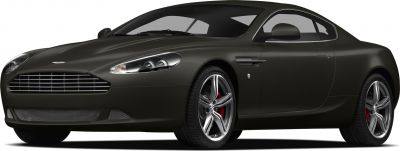 Luxury coupe front-side view with alloy wheels