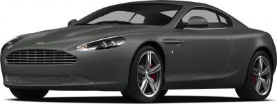 Front side view with distinctive grille and aerodynamic coupe shape
