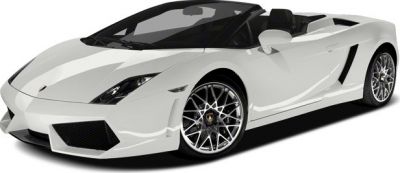 White convertible with aerodynamic design and luxury wheels