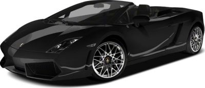 Sleek black convertible with multi-spoke alloy wheels