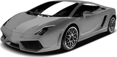 Gray supercar with sharp aerodynamic body and sporty alloy wheels