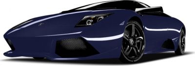Sleek front view with sharp headlights and aerodynamic design