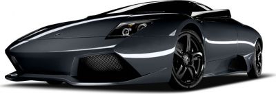 Front low-angle view with aggressive aerodynamics and black wheels