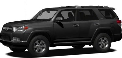 Side profile of a mid-size SUV with roof rails and alloy wheels