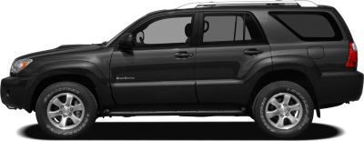 Side profile of an SUV with prominent alloy wheels and tinted windows