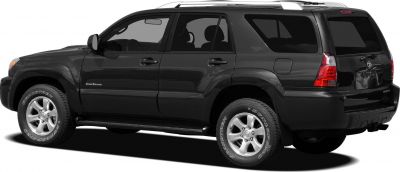 SUV side and rear view with alloy wheels and tinted windows