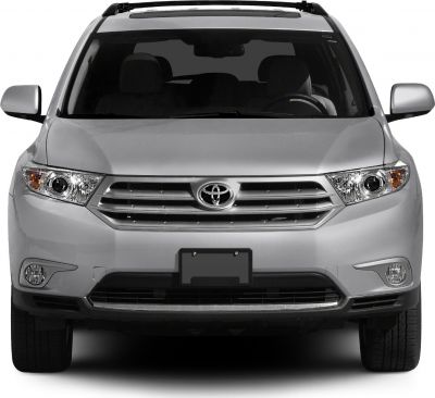 Front view featuring grille, headlights, and fog lights.