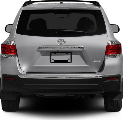 Rear view of SUV with 4WD badge and distinct taillights.