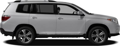 Side profile of SUV with alloy wheels and roof rails