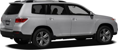 Silver SUV side profile with roof rails and tinted windows