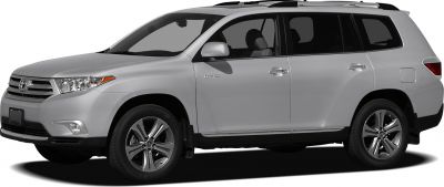 Side and front view of midsize SUV with alloy wheels