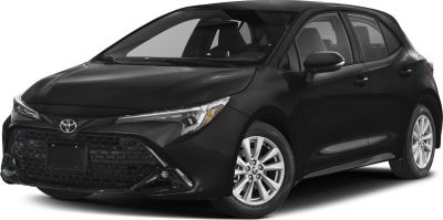 Sleek hatchback front with sharp headlights and grille.