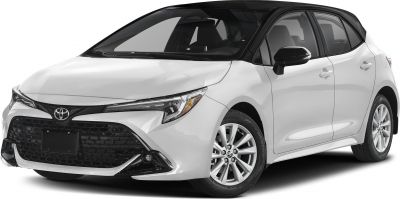 Front side view with black roof and detailed grille