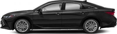 Sleek side view of a four-door luxury sedan with multi-spoke alloy wheels