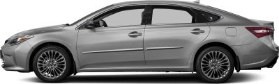 Sleek sedan side profile with alloy wheels