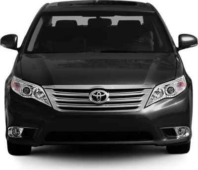 Front view with grille, headlights, and fog lights