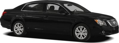 Sleek black sedan with chrome grille and alloy wheels