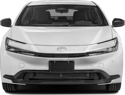 Front view with sharp LED headlights and aerodynamic design