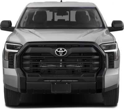 Front view with bold grille and LED headlights