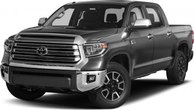 Full-size pickup with bold chrome grille and detailed headlights
