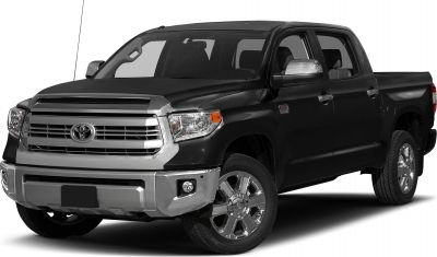 Front angled view of pickup with chrome grille and wheels