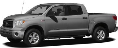 Full side view of a 2010 facelifted CrewMax pickup with alloy wheels