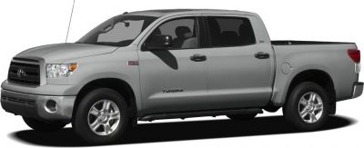 Side view of extended crew cab pickup truck with aluminum wheels.