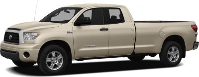 Double cab pickup with extended bed and powerful V8 engine
