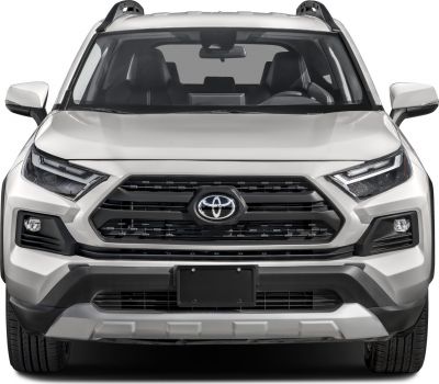 Close-up of LED headlights and front grille