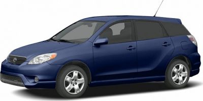 Side profile of blue hatchback with five-spoke wheels