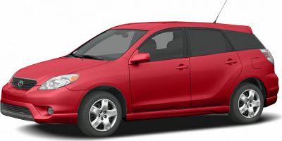 Red compact hatchback side profile with alloy wheels and tinted windows