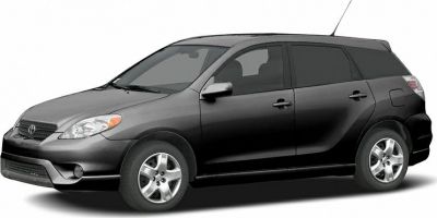 Black 2003 hatchback with smooth body lines and tinted windows