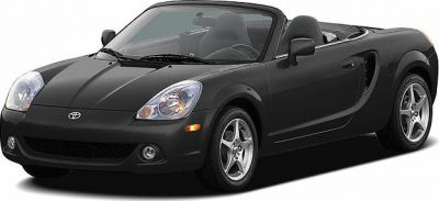 Black convertible sports coupe front view with aerodynamic design and alloy wheels