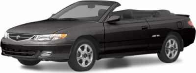 Black Toyota convertible with sleek aerodynamic design and alloy wheels