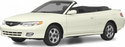 White mid-size convertible with alloy wheels and sleek design