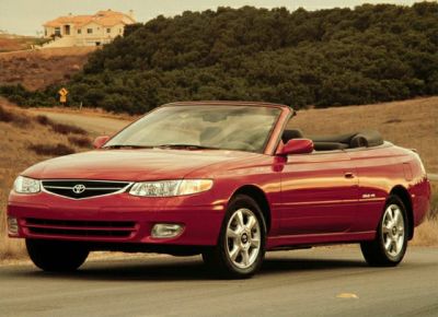 Red convertible roadster with sporty alloy wheels and sleek body lines.