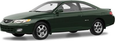 Side-front view of a two-door sporty coupe with alloy wheels