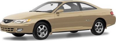 Front side view of a sleek coupe with alloy wheels.