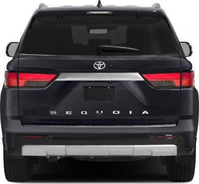 Rear SUV view with distinctive tail lights and SEQUOIA badge on tailgate.