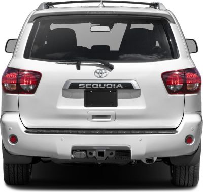 Rear view of SUV with tailgate wiper and tinted rear window